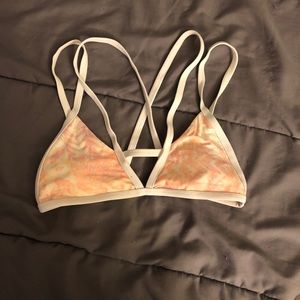 Floral cross-chest strappy top